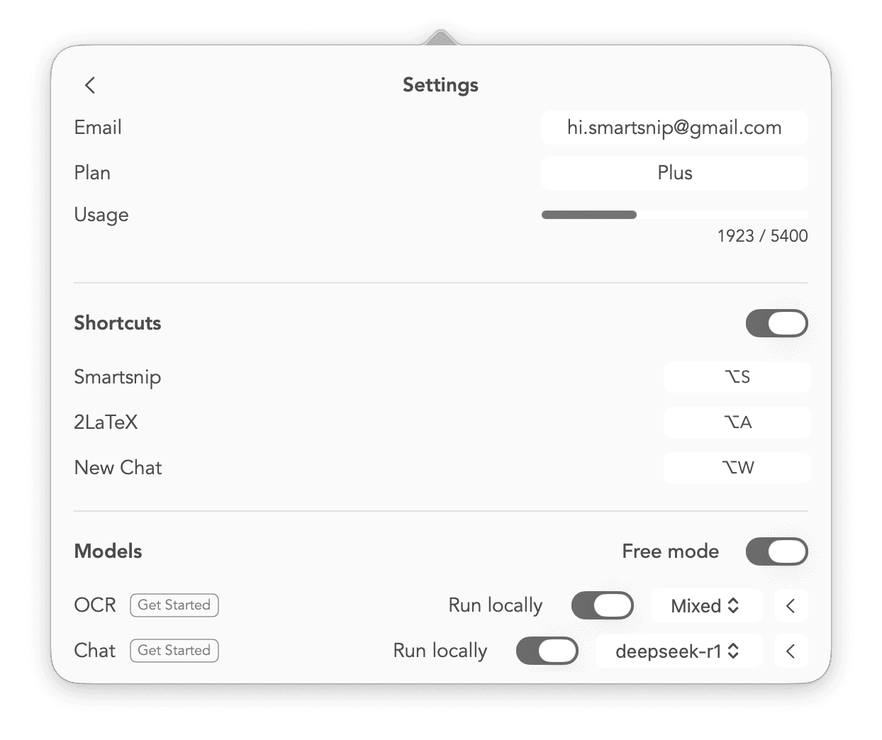 SmartSnip Custom Shortcuts - Efficient LaTeX OCR Shortcuts MathPix Alternative