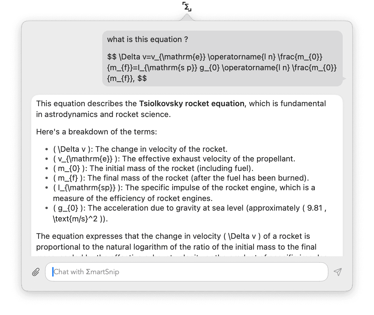 SmartSnip AI Chat Assistant for STEM - LaTeX OCR with AI Integration MathPix Alternative
